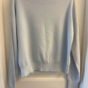 COS Blue Crew Neck Sweater Classic Minimalist Design